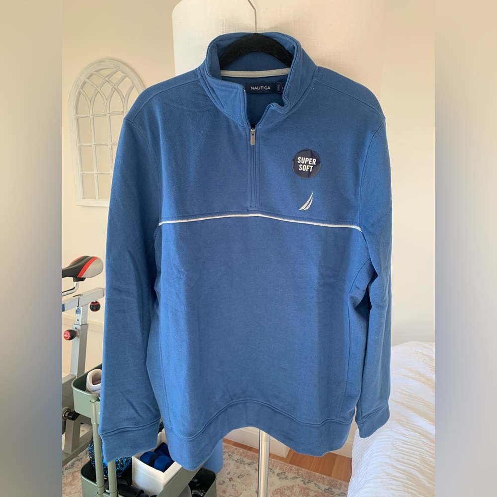 NWT Nautica super soft half zip pullover sweater
